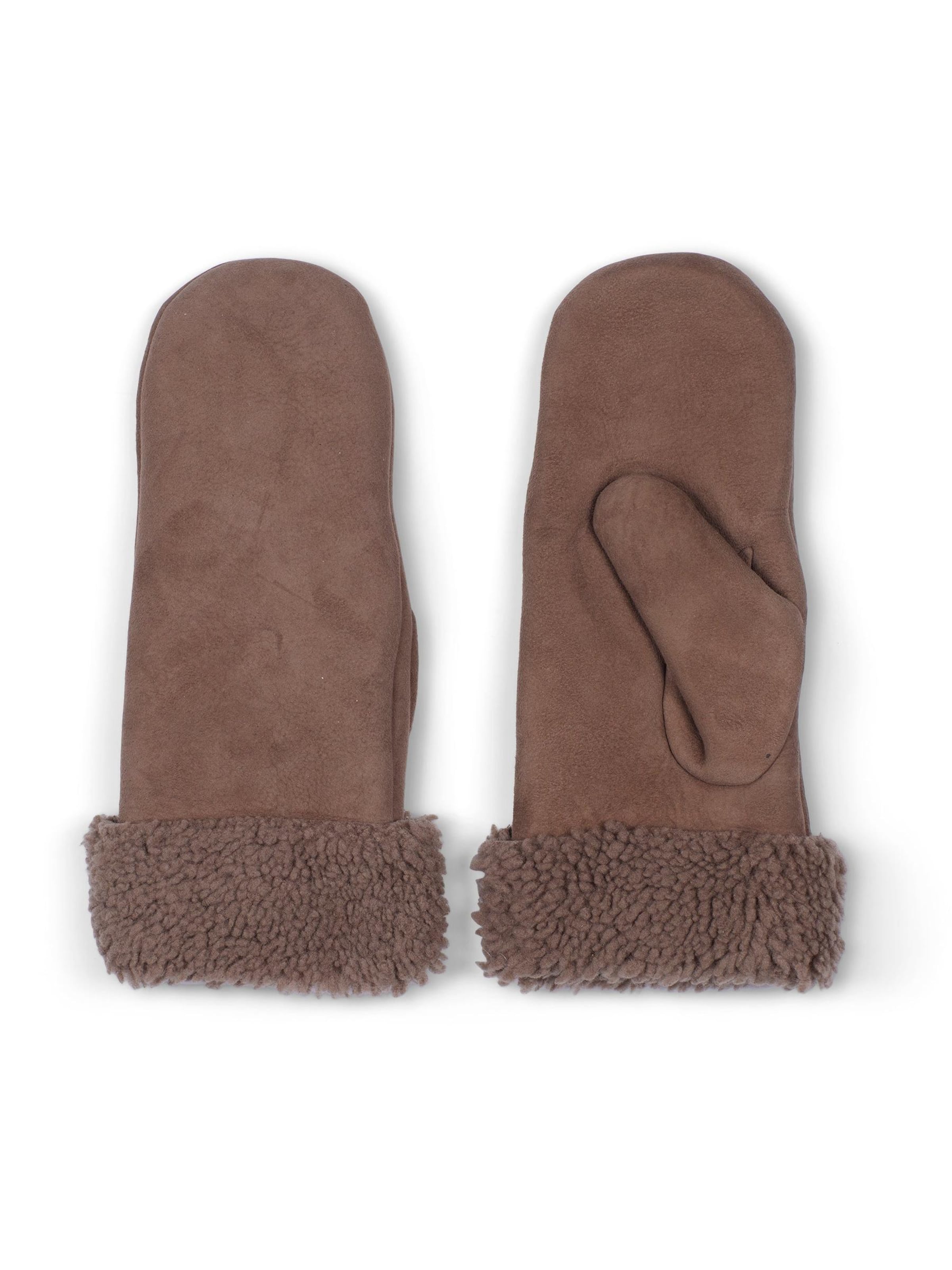 Gants 'Women's Leather Gloves Elsa Taupe' Howard London en gris : devant