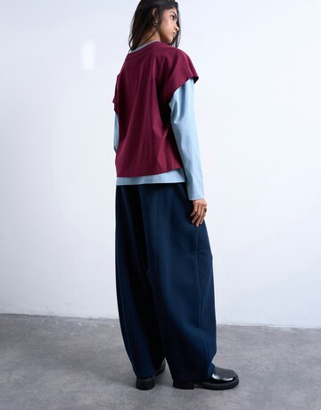 TOPSHOP Wide leg Παντελόνι 'JILLS' σε μπλε