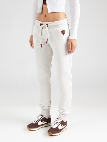 naketano Tapered Hose 'Deine Muttaaa' in Grau: Vorderseite