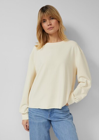 s.Oliver Sweatshirt in Beige: voorkant