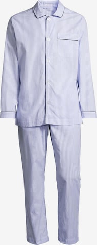 SEIDENSTICKER Pyjama lang 'Web' in Blau: Vorderseite