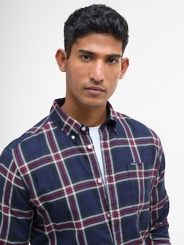 Barbour - Regular Fit Camisa 'Crossfell' em azul