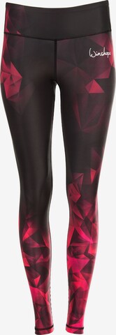 Skinny Pantalon de sport 'AEL102' Winshape en marron : devant