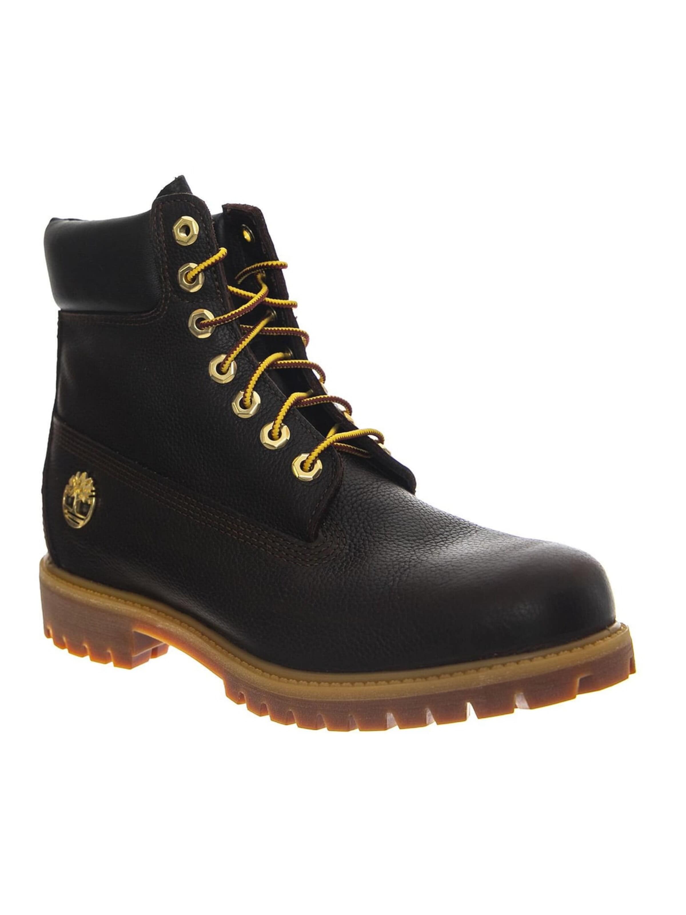 TIMBERLAND Buty sznurowane 'Premium 6 Inch Lace Up Waterproof Boot -- Men's Waterproof Boots Brown Men's' w kolorze brązowy