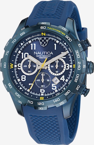NAUTICA Analoog horloge in Blauw: voorkant