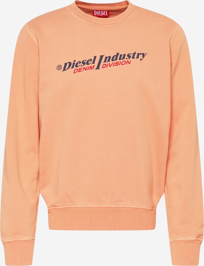 DIESEL Sweatshirt 'GINN' in dunkelblau / apricot / rot, Produktansicht