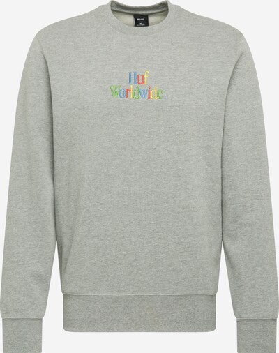 HUF Sweater majica 'Woz' u svijetloplava / žuta / siva / svijetlozelena / crvena, Pregled proizvoda