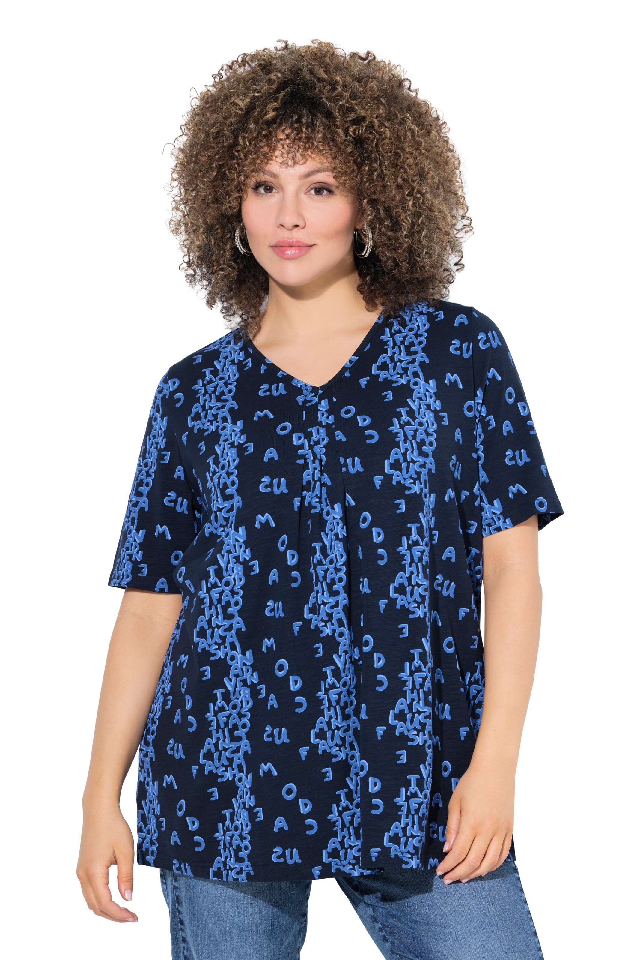 Ulla Popken Shirt in Blau: Vorderseite