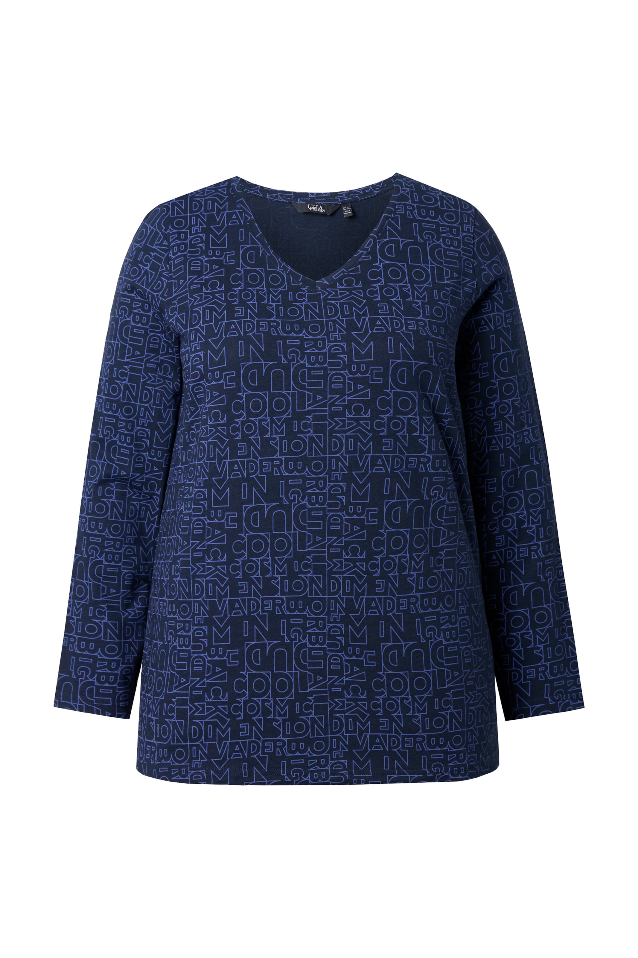 Ulla Popken Shirt in Blauw: voorkant