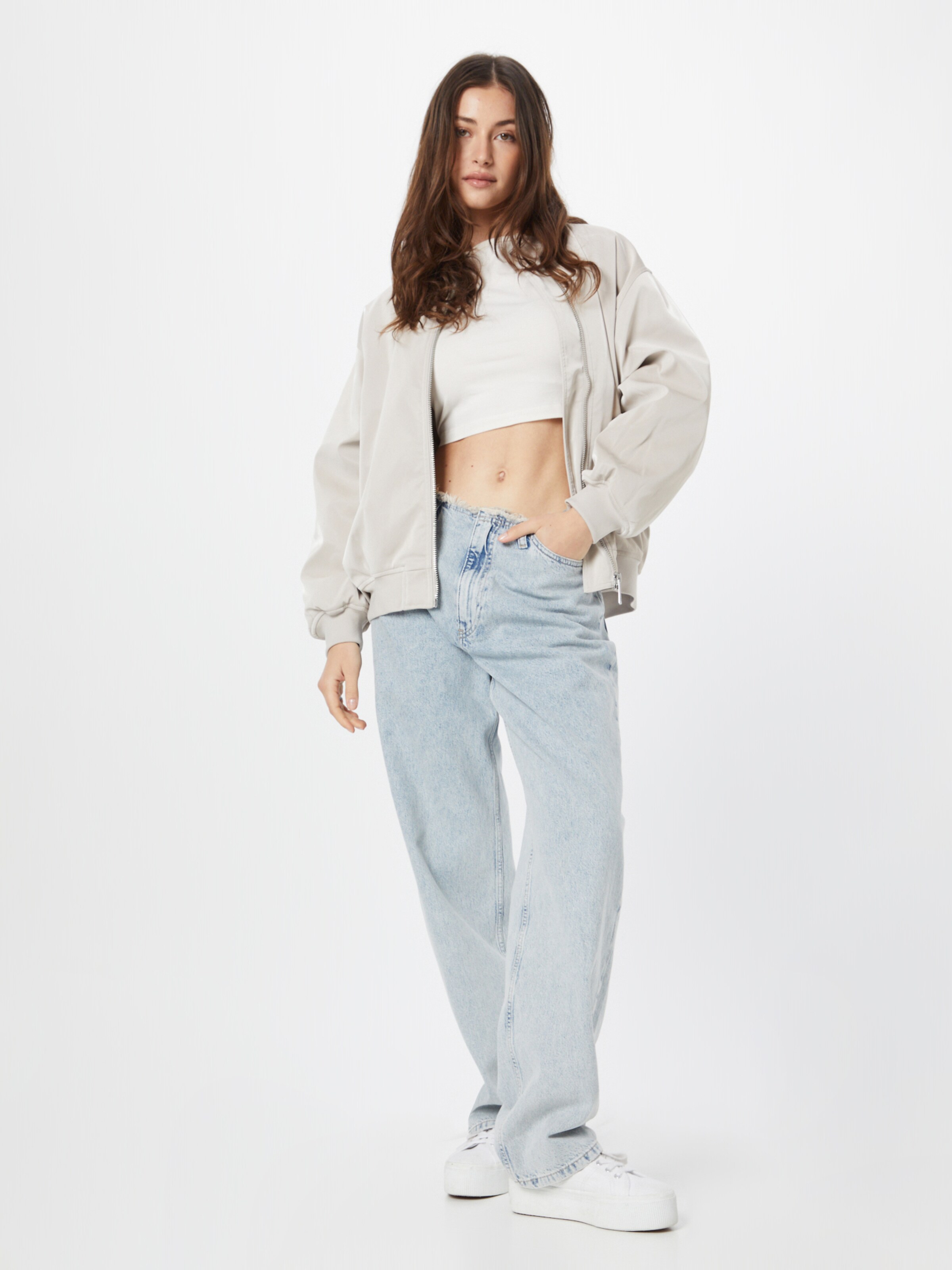 Grey calvin klein jacket sales