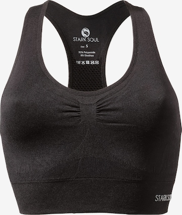 Stark Soul Bralette Sports Bra in Black: front