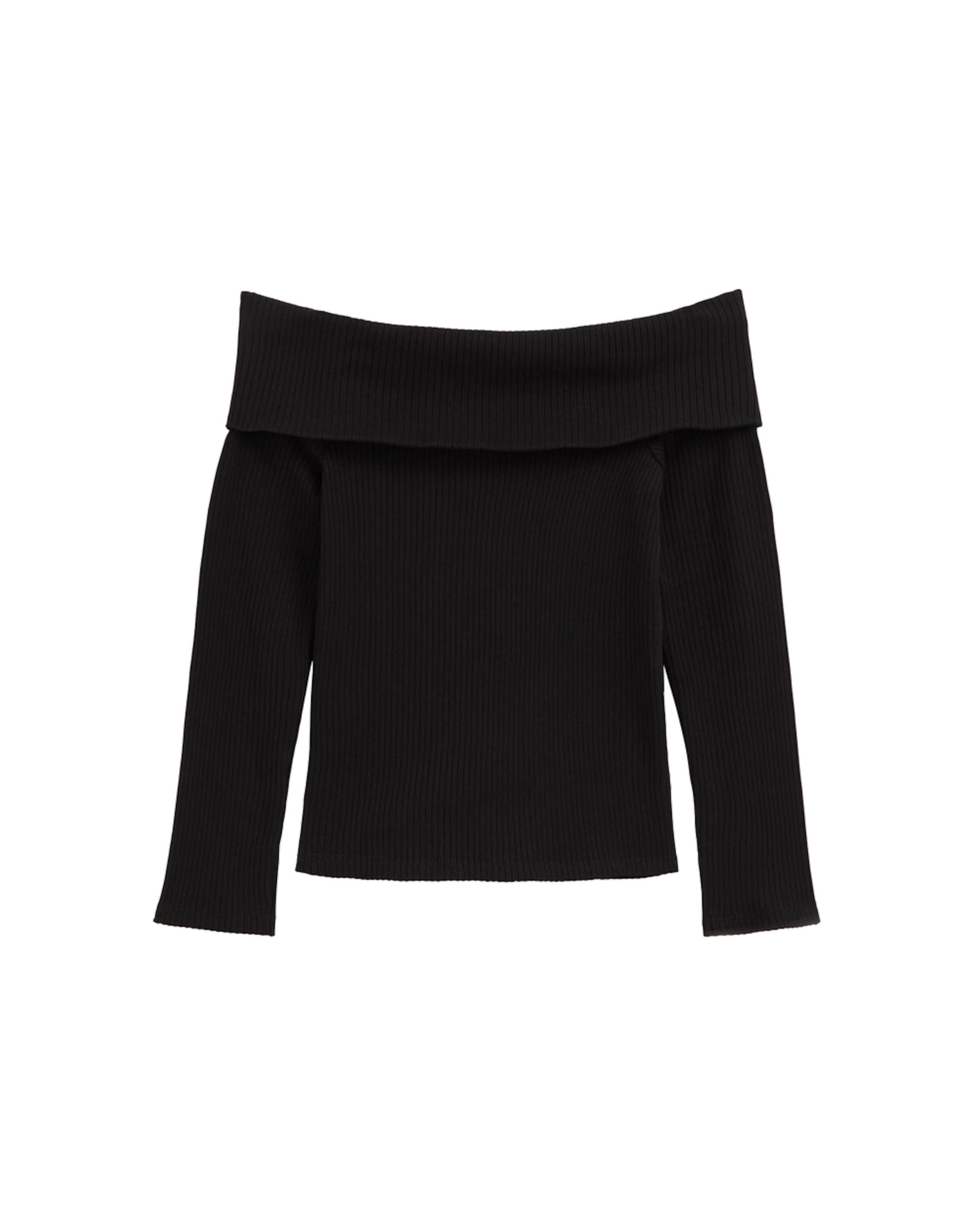 WE Fashion - Camiseta en negro: frente