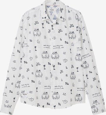 Desigual Regular fit Button Up Shirt 'Frank' in White: front