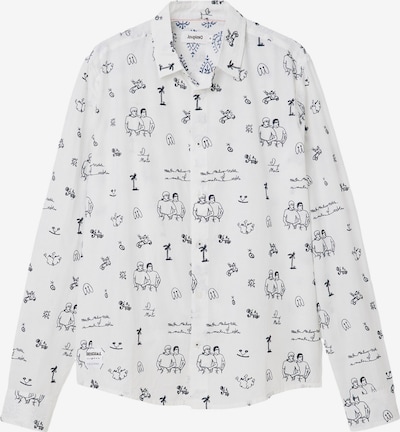 Desigual Button Up Shirt 'Frank' in Black / White, Item view
