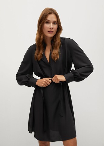 Robe-chemise MANGO en noir : devant