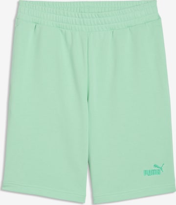 PUMA Regular Workout Pants 'Essentials No. 1' in Green: front
