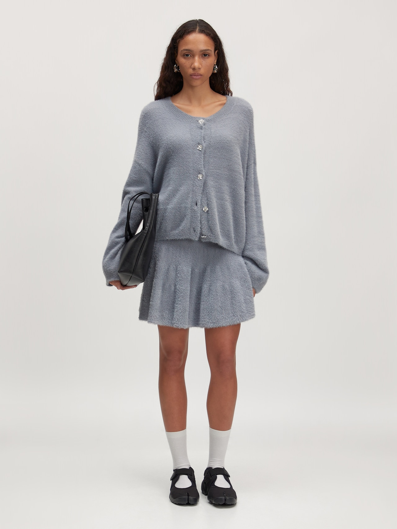 EDITED Producten Gebreid vest 'Konny' Grijs