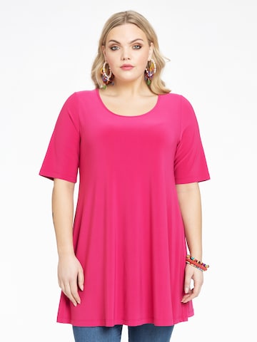Yoek Shirt ' TESS ' in Roze: voorkant