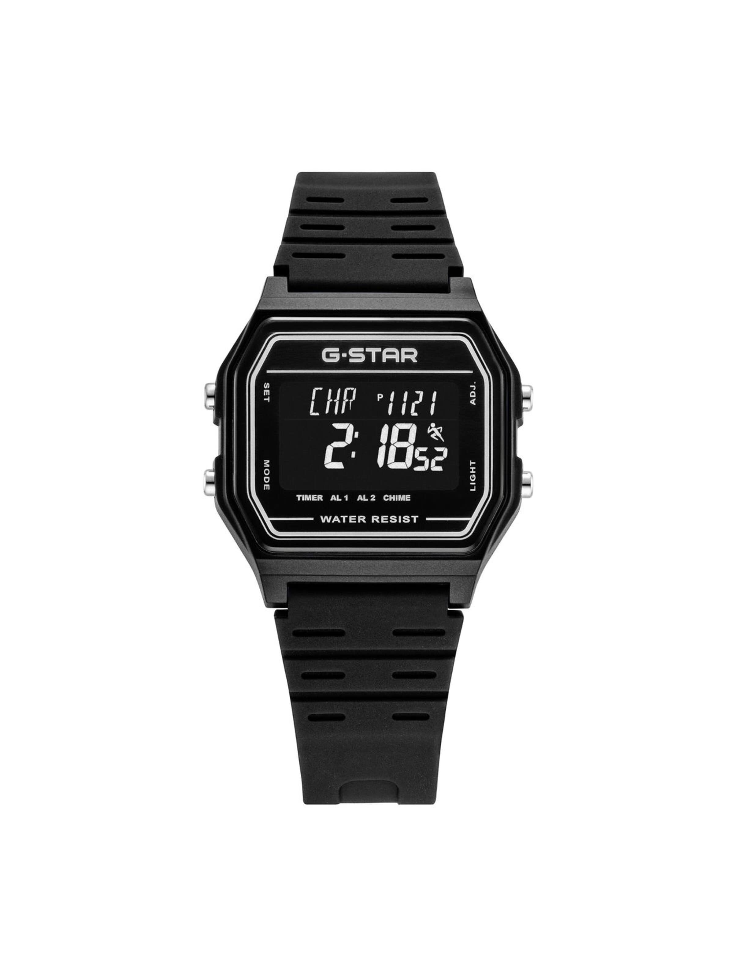 G-STAR Digitaluhr 'Electronic watch Gridline'‌‌‌‌‌‌‌‌‌‌ in Schwarz: Vorderseite