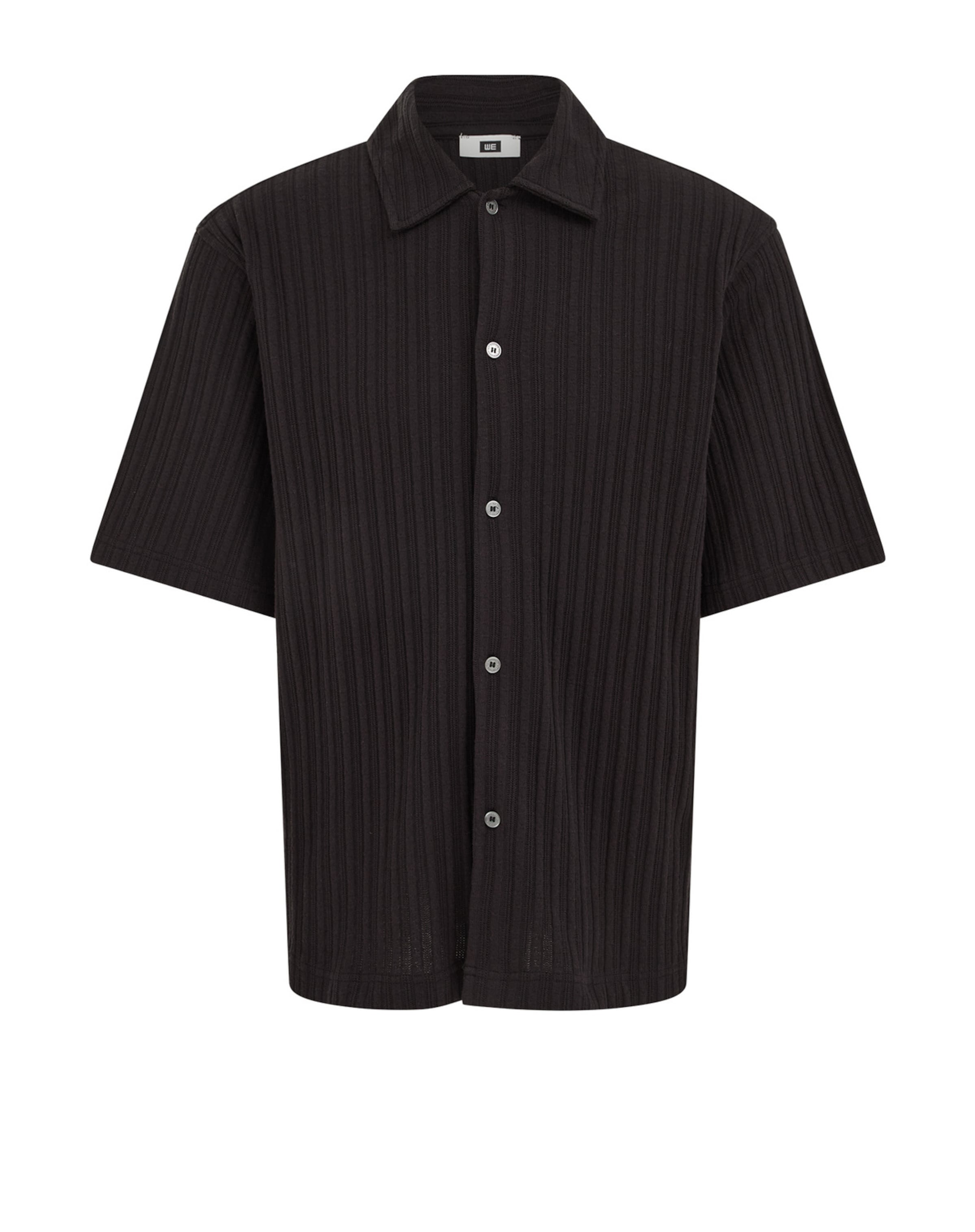 WE Fashion Классический крой Рубашка в Черный: спереди
