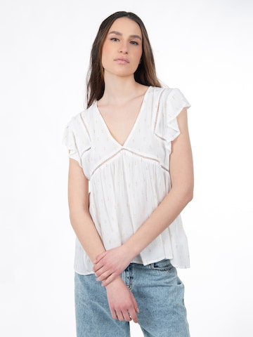 Influencer Blus i vit: framsida