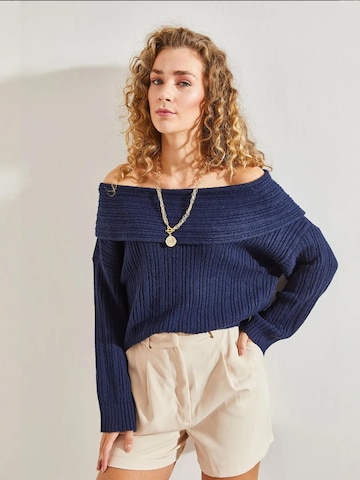 Bianco Lucci Pulover 'Pullover' | modra barva