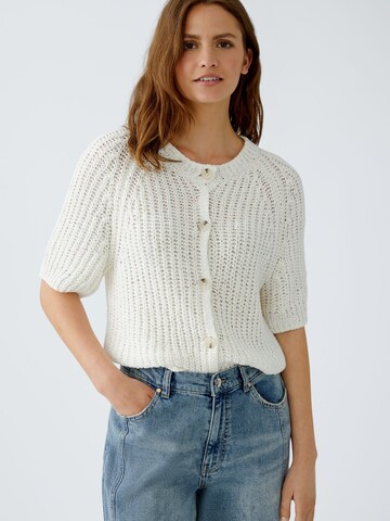 OUI Strickjacke in Weiß: Vorderseite