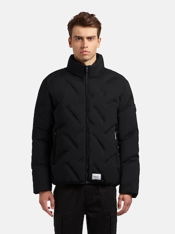 khujo Jacke 'Clover' in Schwarz: Vorderseite