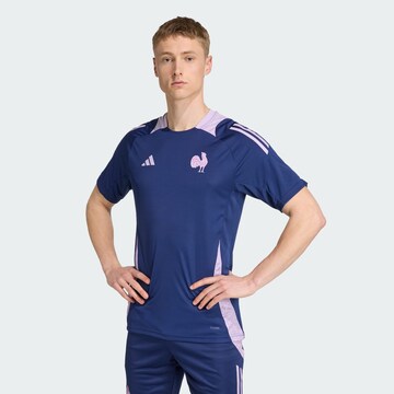 T-Shirt fonctionnel 'Frankreich' ADIDAS PERFORMANCE en bleu : devant