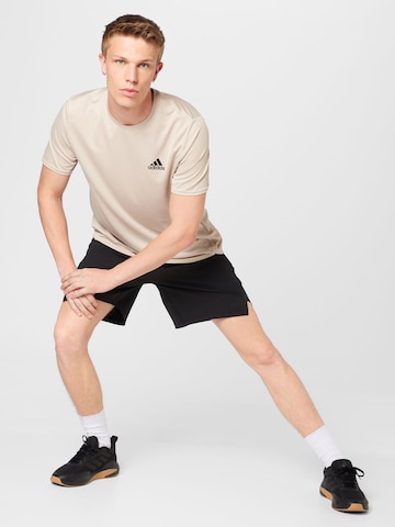 ADIDAS SPORTSWEAR Performance Shirt 'Designed For Movement' in Beige