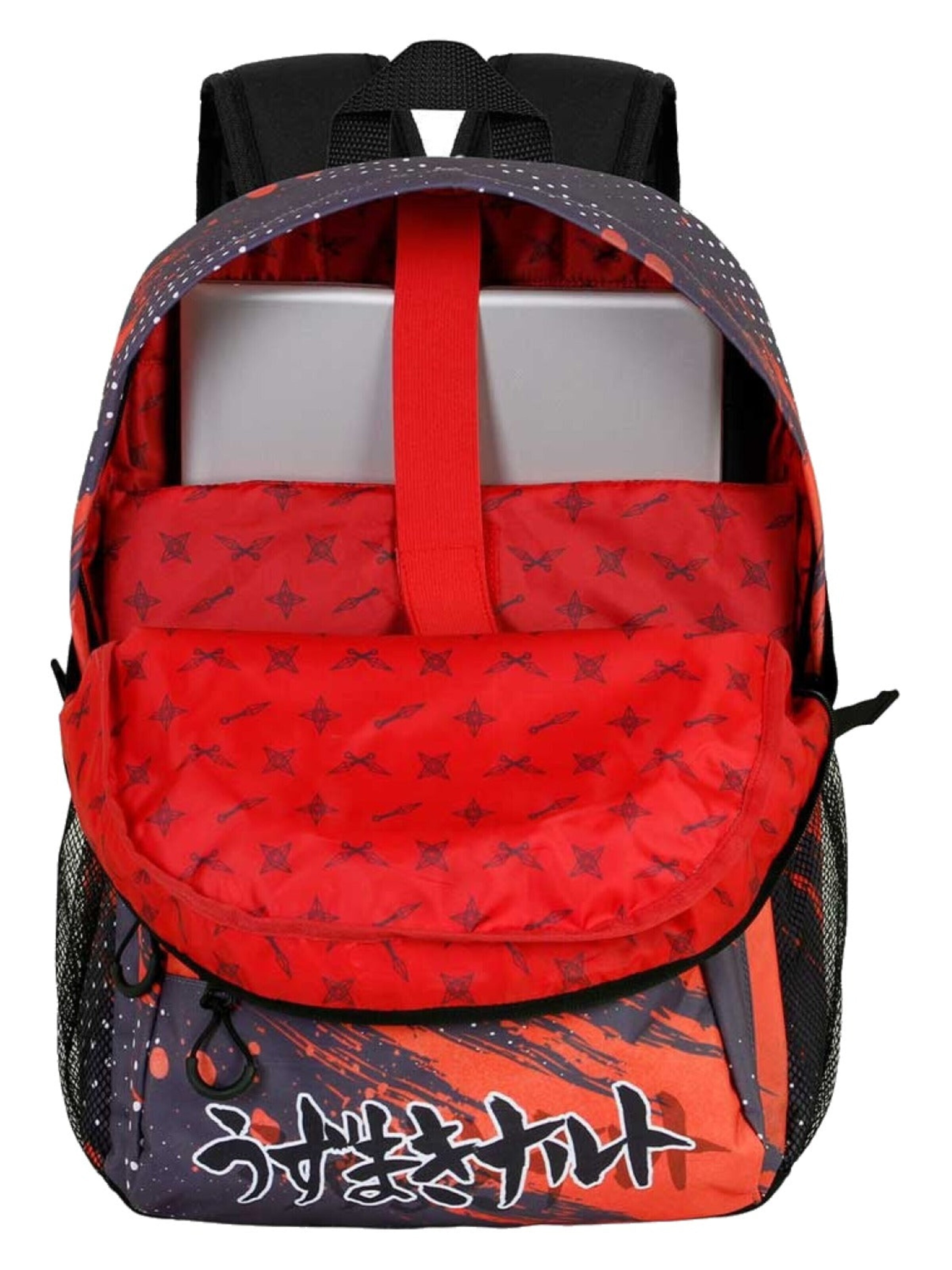Naruto Rugzak 'Naruto Rugzak Hachimaki 3 Vakken Laptopvak / Tabletvak Hoogte 44cm' in Rood