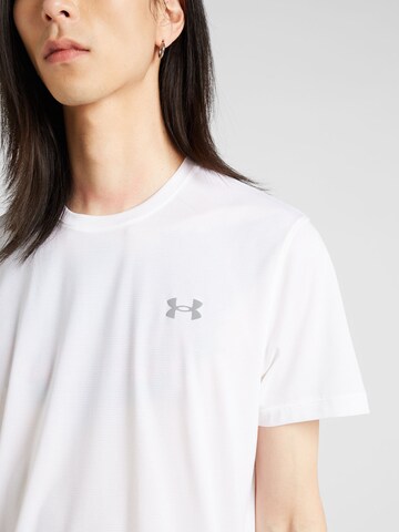 T-Shirt fonctionnel 'Launch' UNDER ARMOUR en blanc