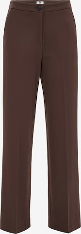 ruda WE Fashion Standartinis Klostuotos kelnės: priekis