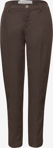 Street One Studio Slim fit Chino Pants in Brown: front