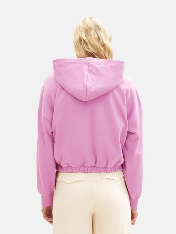 TOM TAILOR DENIM Sweat jacket in Pink