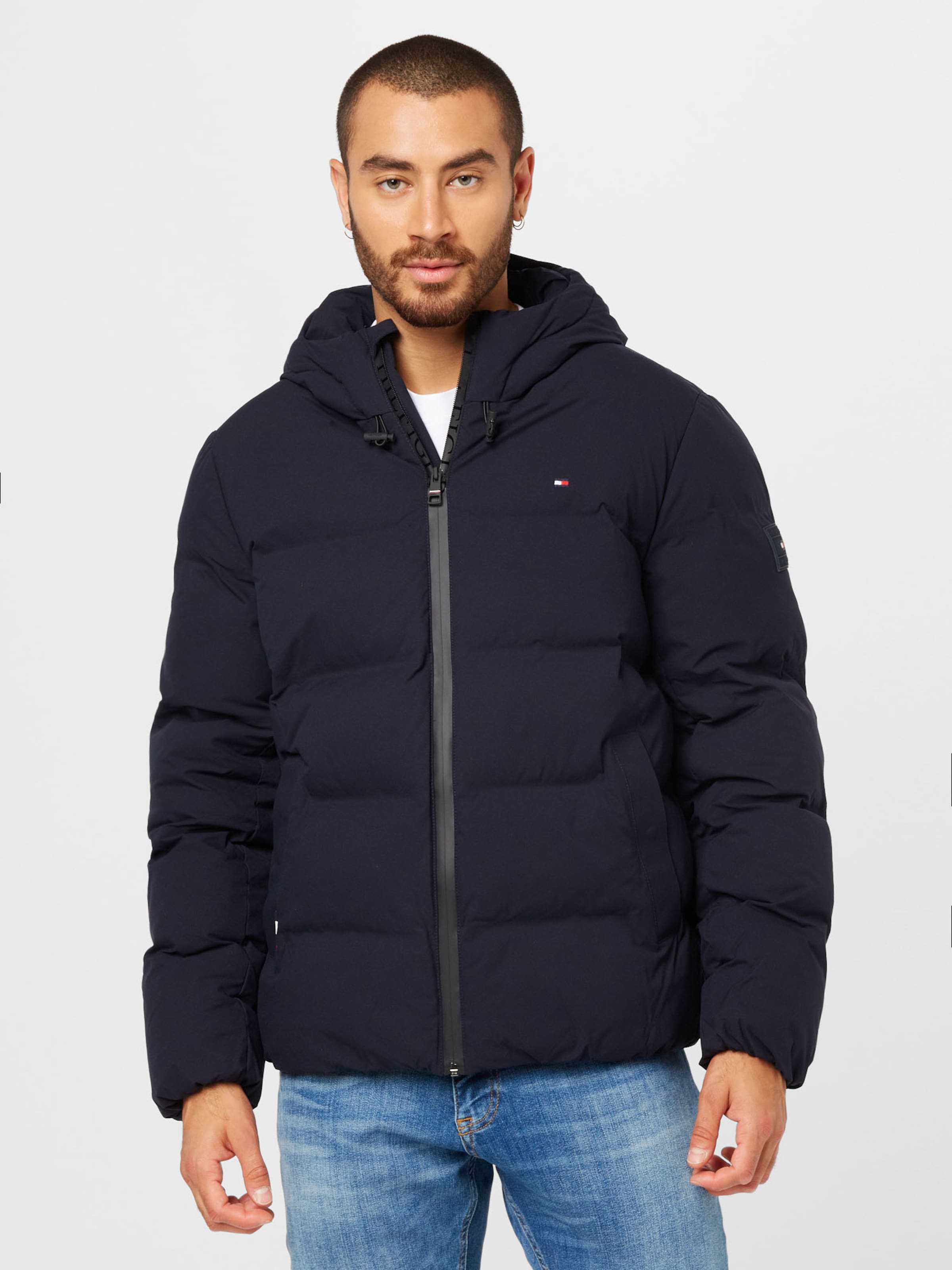 TOMMY HILFIGER Winter Jacket in Navy ABOUT YOU