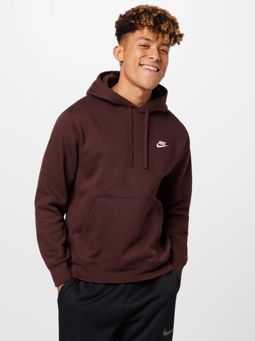 Nike Sportswear Regular Fit Sweatshirt 'Club Fleece' i brun: forside