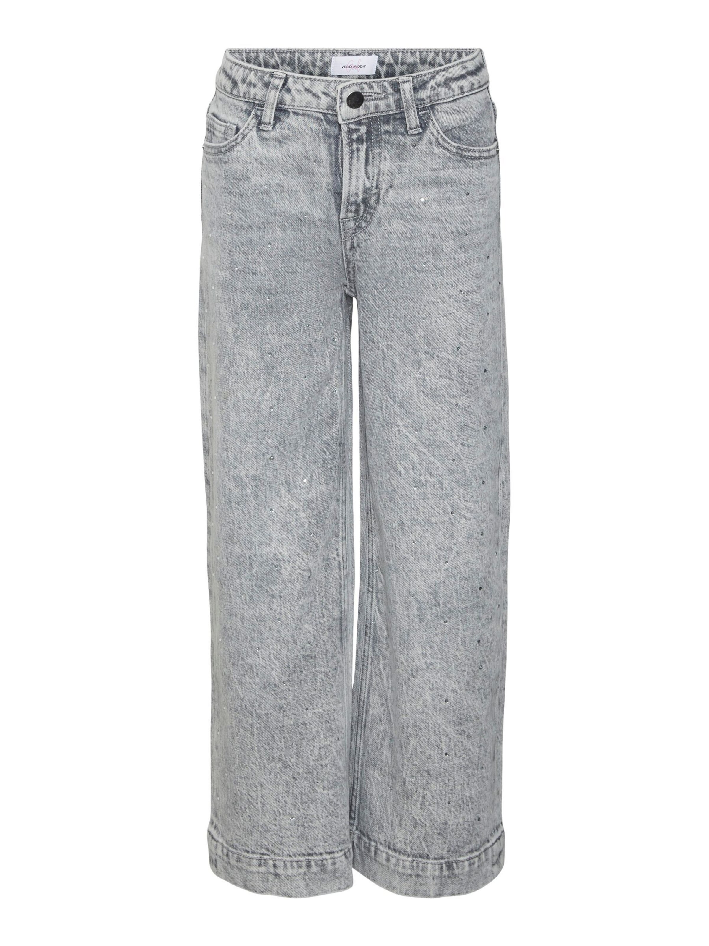 Vero Moda Girl Wide Leg Jeans 'VMDAISY' i grå: forside