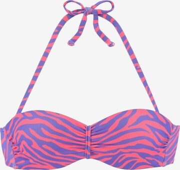 VENICE BEACH Bandeau Bikini zgornji del | vijolična barva: sprednja stran