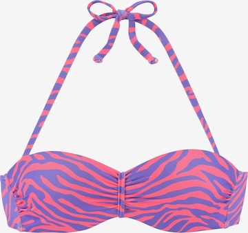 VENICE BEACH Bikini top in Purple: front