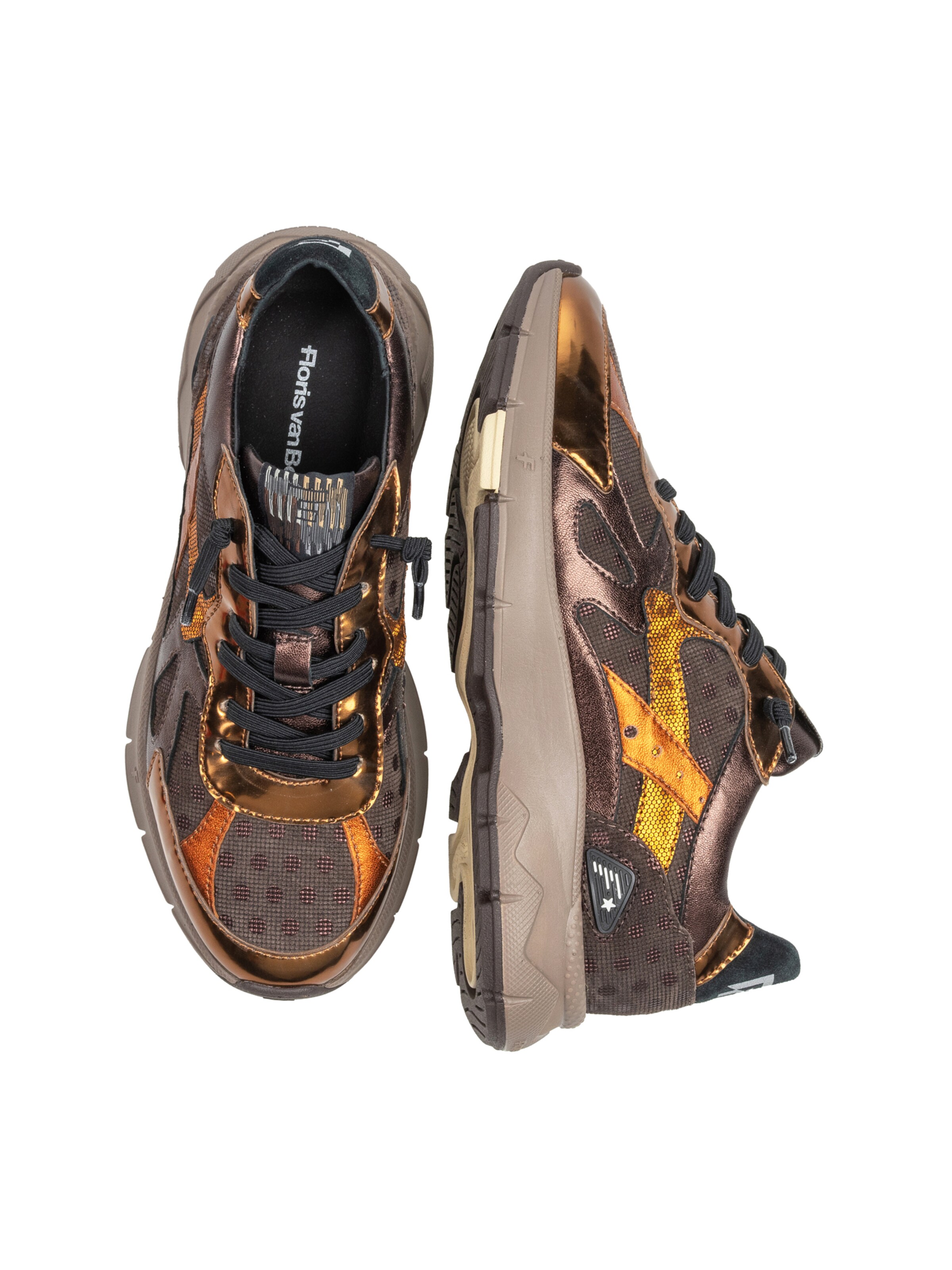 Floris van Bommel Platform trainers 'Daysi 05' in Brown