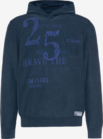 CAMP DAVID Sweater 'Brave The Element II' in Blue: front