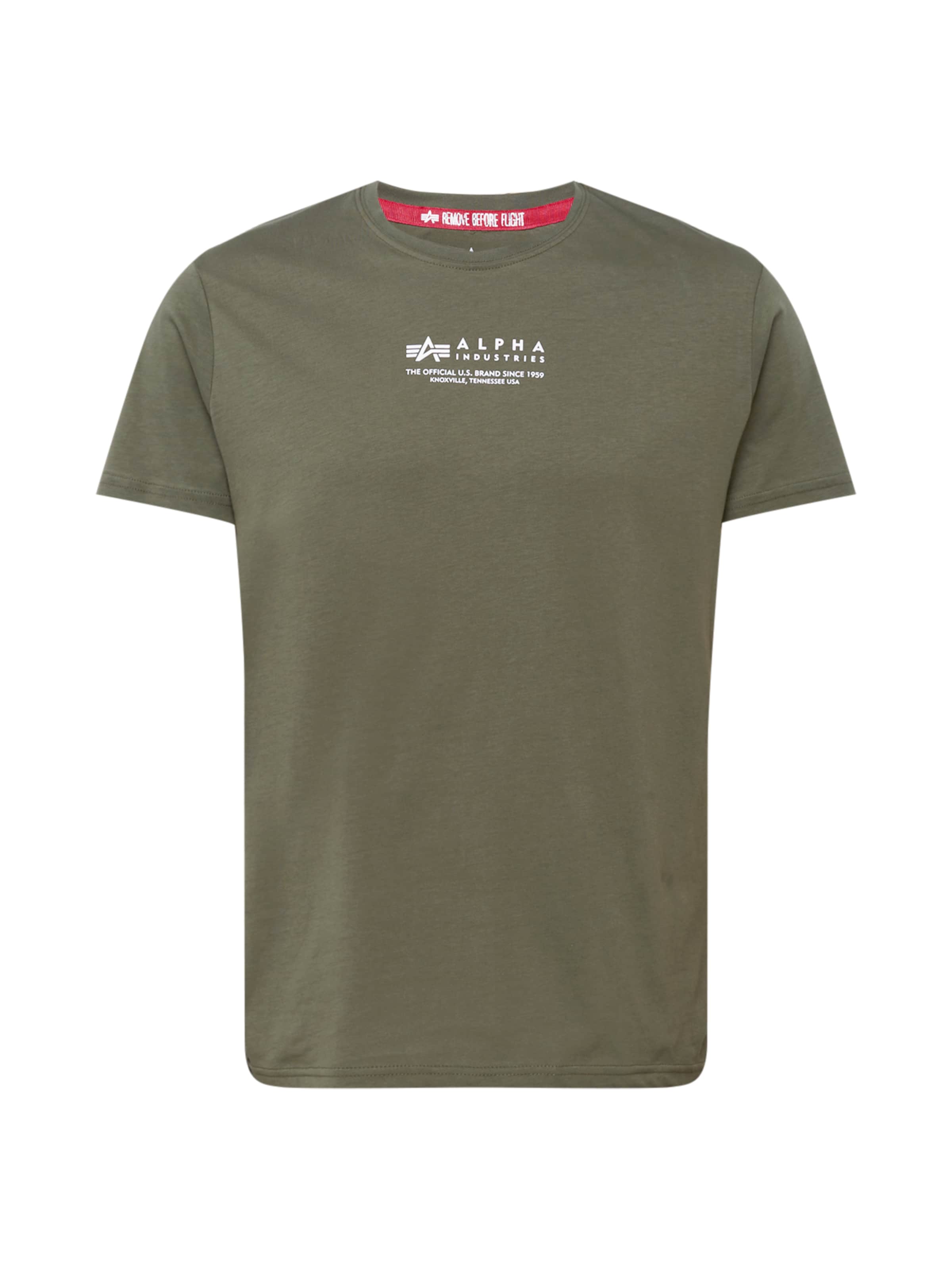 Männer Shirts ALPHA INDUSTRIES T-Shirt in Oliv - VO79390 Männer Shirts ALPHA INDUSTRIES T-Shirt in Oliv - VO79390
