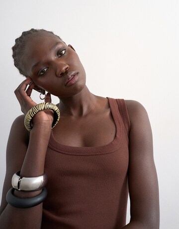 TOPSHOP Топ 'HONEY' в Коричневый