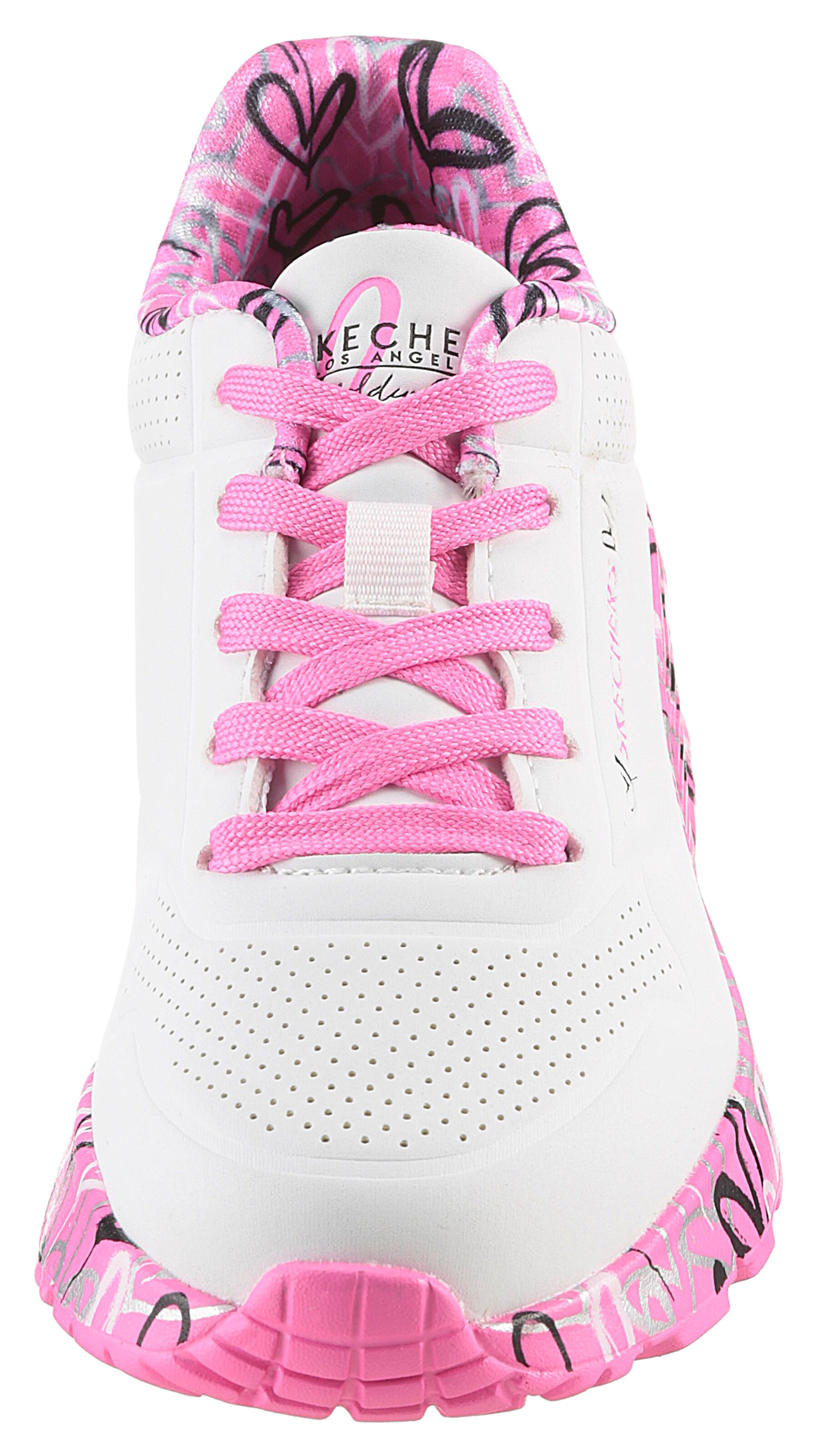 SKECHERS Sneaker 'Uno Lite - Lovely Luv' in Weiß