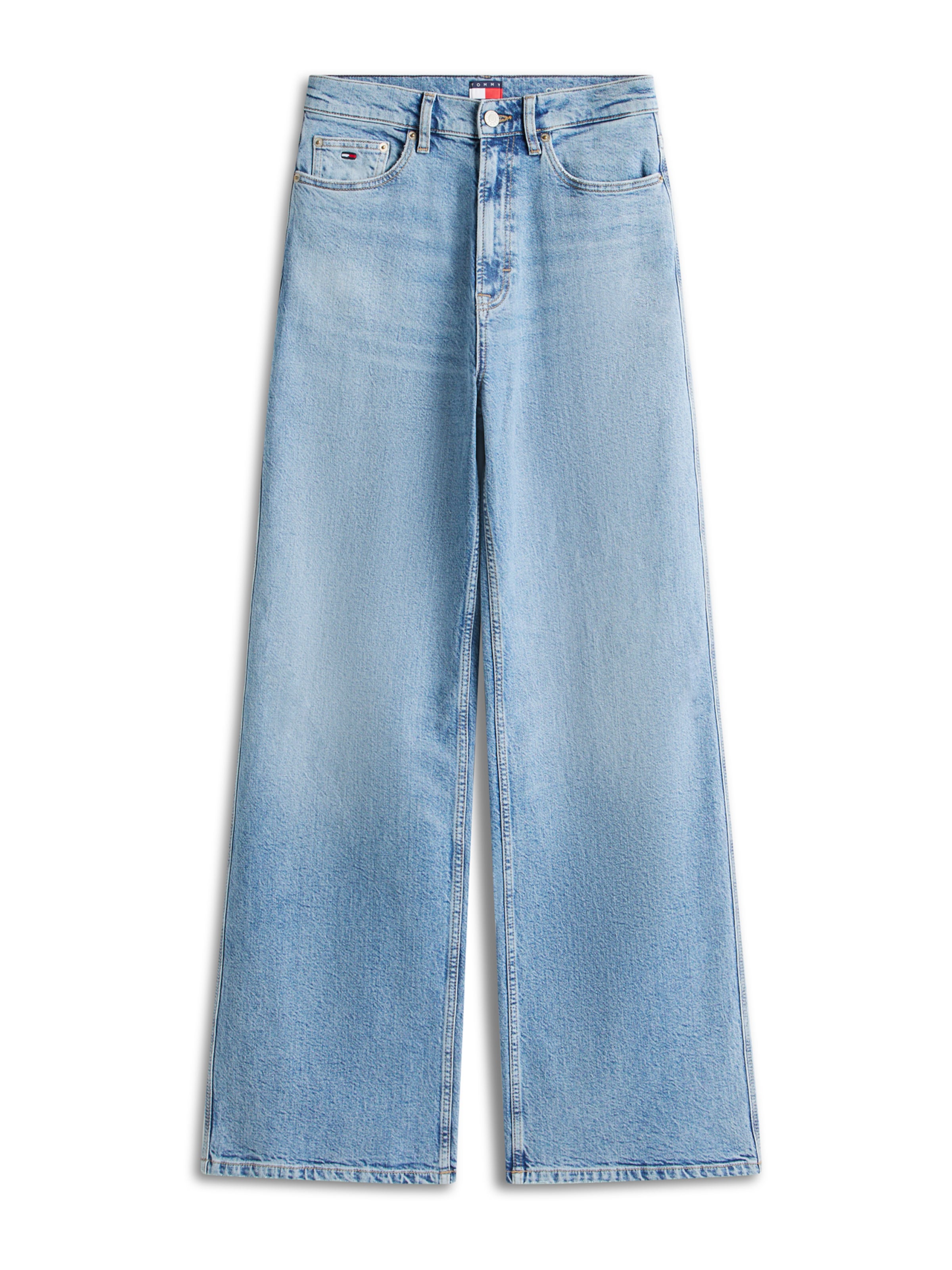 Tommy Jeans - Pierna ancha Vaquero 'CLAIRE' en azul: frente