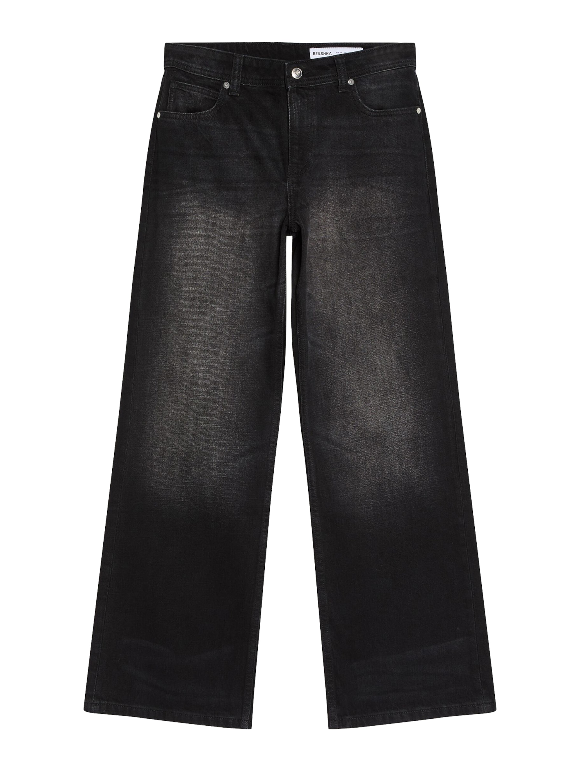 Bershka Baggy Farmer - fekete: elől