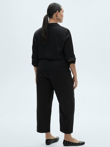 MANGO Loosefit Broek in Zwart