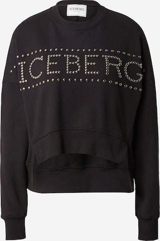 ICEBERG Sweatshirt 'FELPA' in Black: front