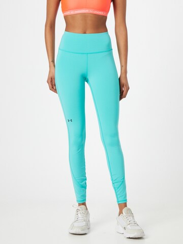 UNDER ARMOUR Skinny Workout Pants in Blue: front